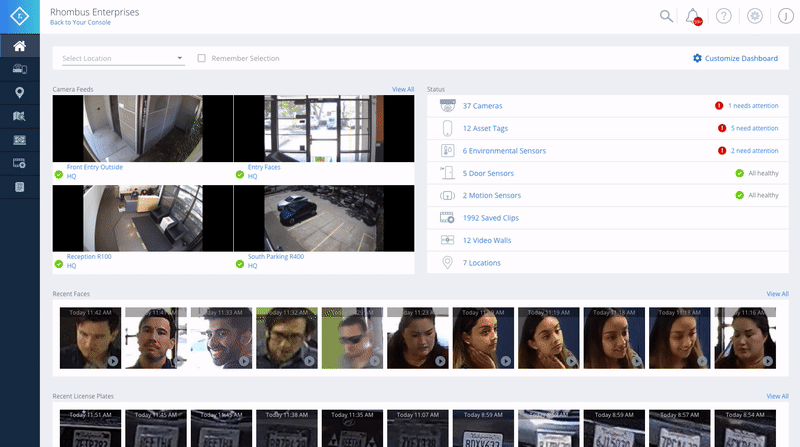 rhombus-console-video-surveillance-customize-dashboard-add-live-feeds