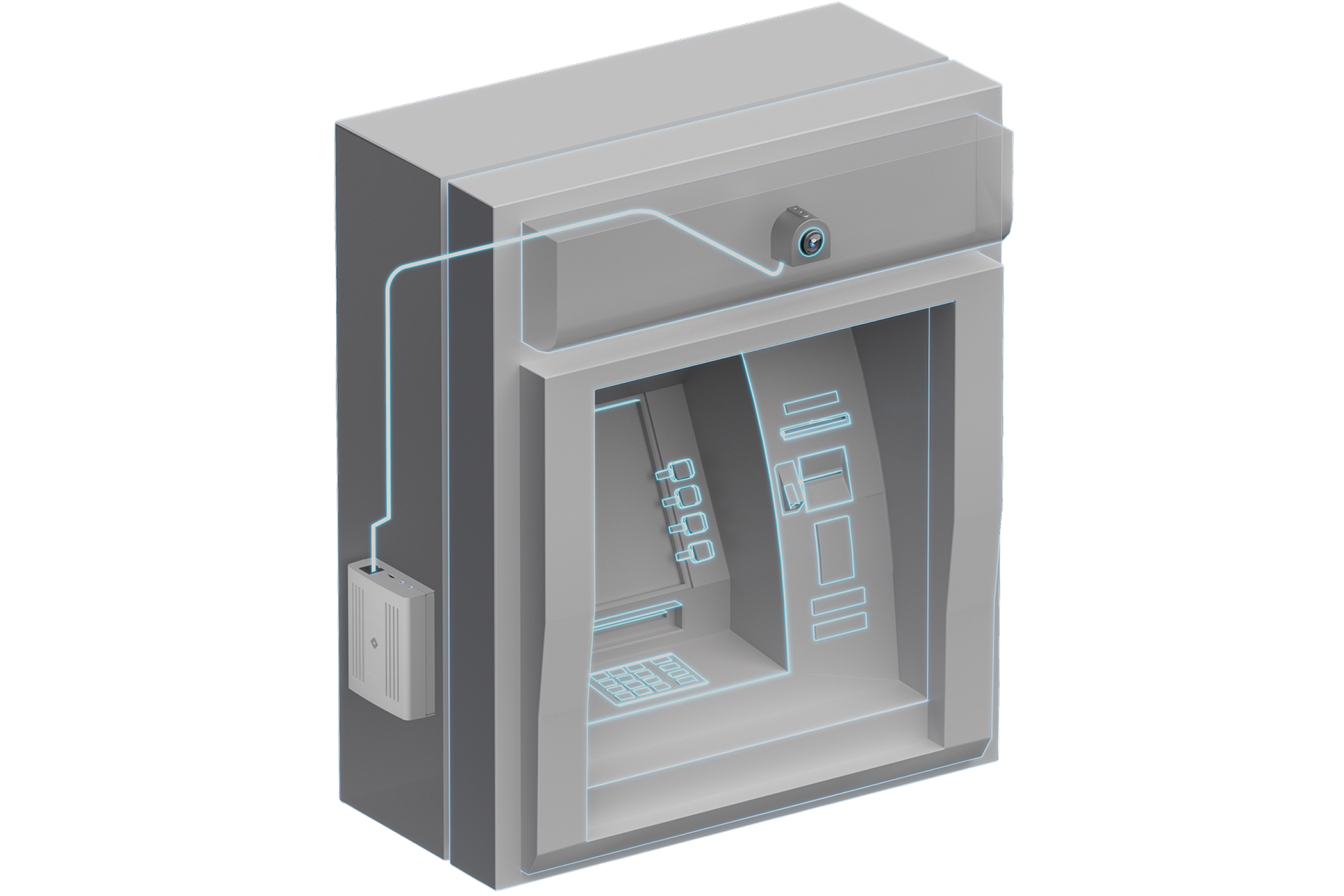 Rhombus R150 installed in an ATM machine