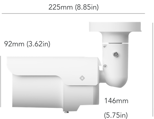 undefined camera with dimensions